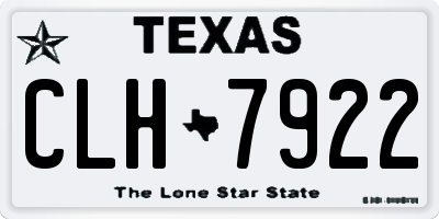 TX license plate CLH7922