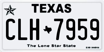 TX license plate CLH7959