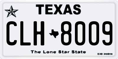 TX license plate CLH8009