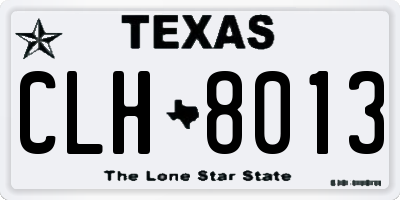 TX license plate CLH8013