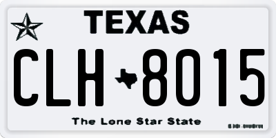 TX license plate CLH8015