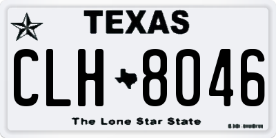 TX license plate CLH8046