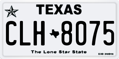 TX license plate CLH8075