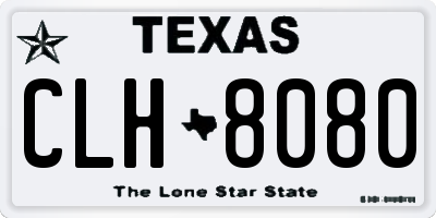 TX license plate CLH8080