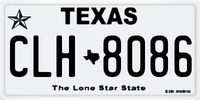 TX license plate CLH8086