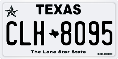 TX license plate CLH8095