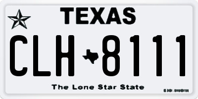 TX license plate CLH8111