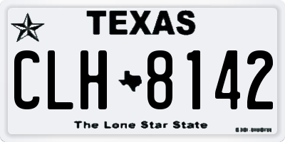 TX license plate CLH8142