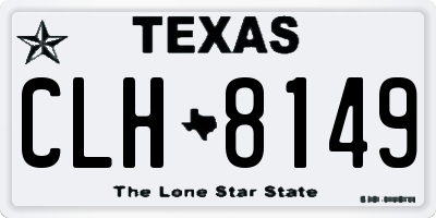 TX license plate CLH8149