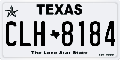 TX license plate CLH8184
