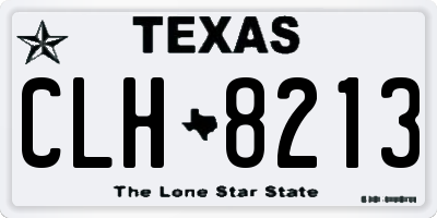 TX license plate CLH8213