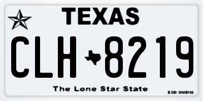 TX license plate CLH8219