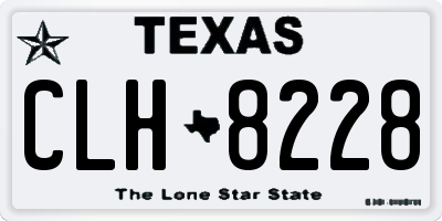 TX license plate CLH8228