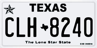 TX license plate CLH8240