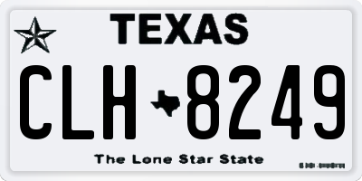 TX license plate CLH8249