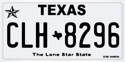 TX license plate CLH8296
