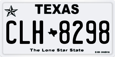 TX license plate CLH8298