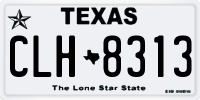 TX license plate CLH8313