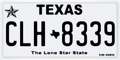 TX license plate CLH8339