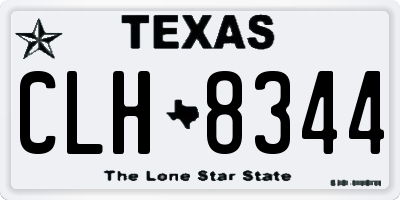 TX license plate CLH8344
