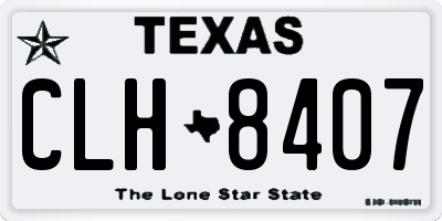 TX license plate CLH8407