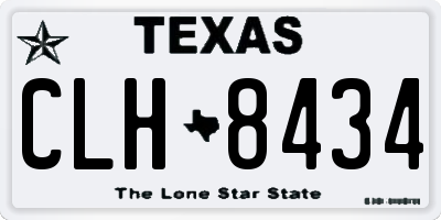 TX license plate CLH8434
