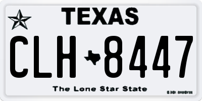 TX license plate CLH8447