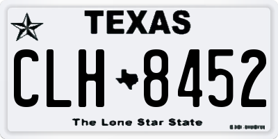 TX license plate CLH8452