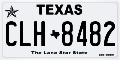 TX license plate CLH8482