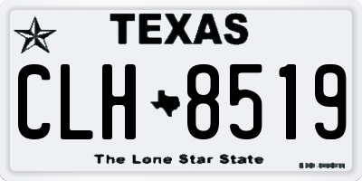 TX license plate CLH8519