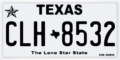 TX license plate CLH8532