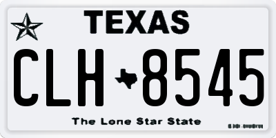 TX license plate CLH8545