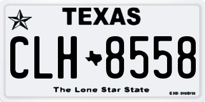 TX license plate CLH8558
