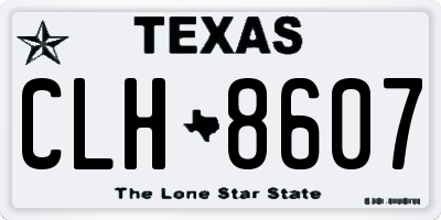 TX license plate CLH8607