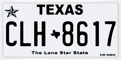 TX license plate CLH8617