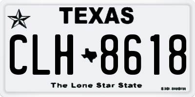 TX license plate CLH8618