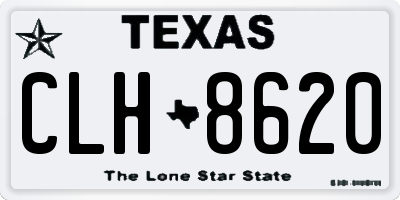 TX license plate CLH8620