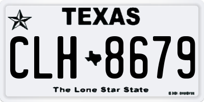 TX license plate CLH8679