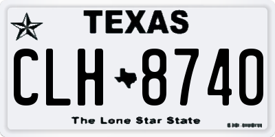 TX license plate CLH8740