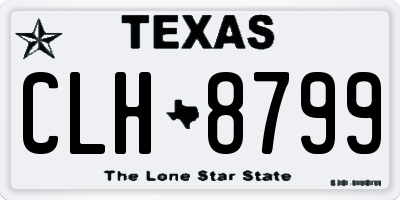 TX license plate CLH8799