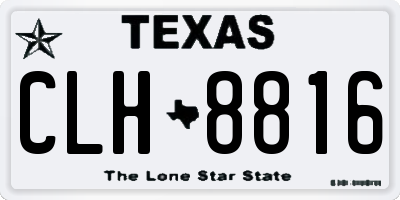 TX license plate CLH8816