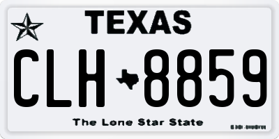 TX license plate CLH8859