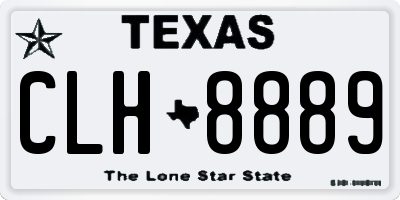 TX license plate CLH8889