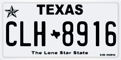 TX license plate CLH8916