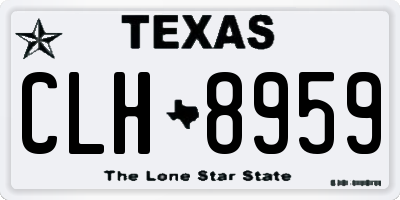 TX license plate CLH8959