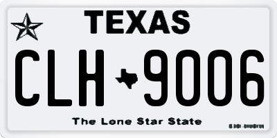 TX license plate CLH9006