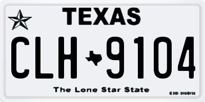 TX license plate CLH9104