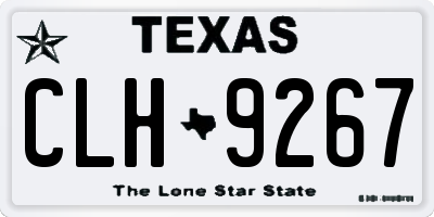 TX license plate CLH9267