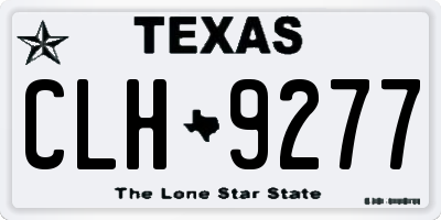 TX license plate CLH9277