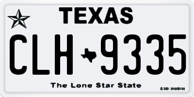 TX license plate CLH9335